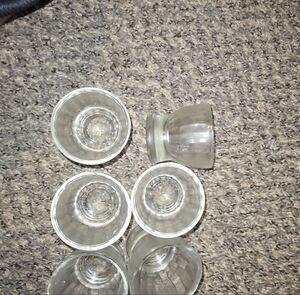Set of Clear Glass Cups